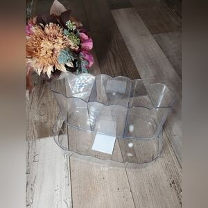 NWT Clear Acrylic Beauty Organizer 5.5"H X 10"L X 6"W